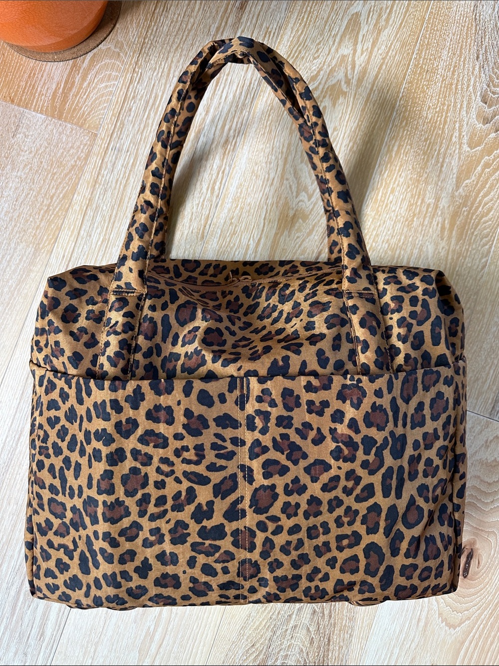 NWT BAGGU Cloud Carry-On 2 Pocket in Leopard Colorway
